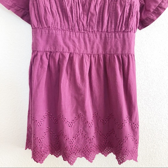 B. Tru Purple Zig Zag Bottom Top M - Picture 3 of 7